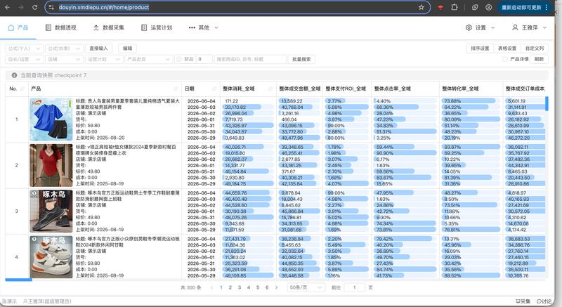 蝶普抖音版-数据概览